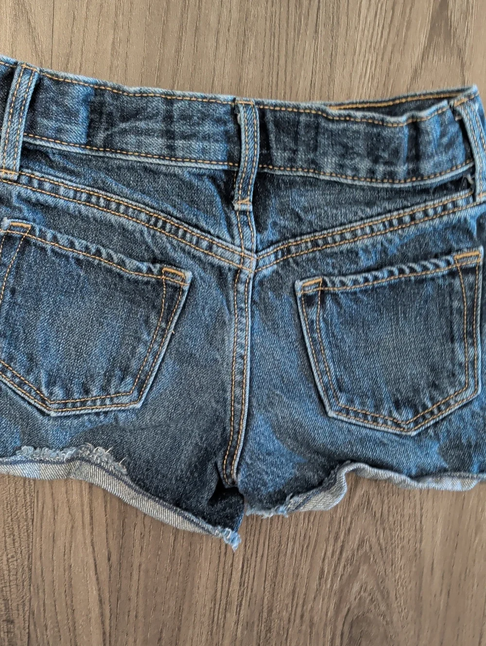 Old Navy Dark Denim Button-Fly Girls Shorts